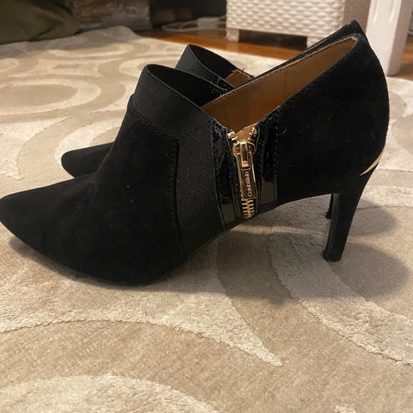 Calvin Klein Suede Low Heel Bootie - Picture 9 of 10